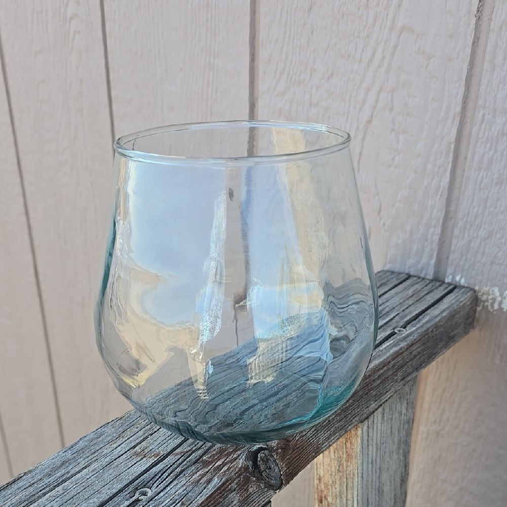 BLOWN GLASS  TERRARIUM - or VASE -  approx 6 inches tall